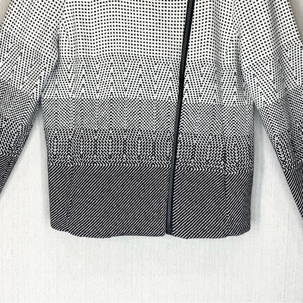 NIC+ZOE~Women’s‎ “Connect the Dots” Black/White Asymmetric Zip Jacket~M - Picture 4 of 13